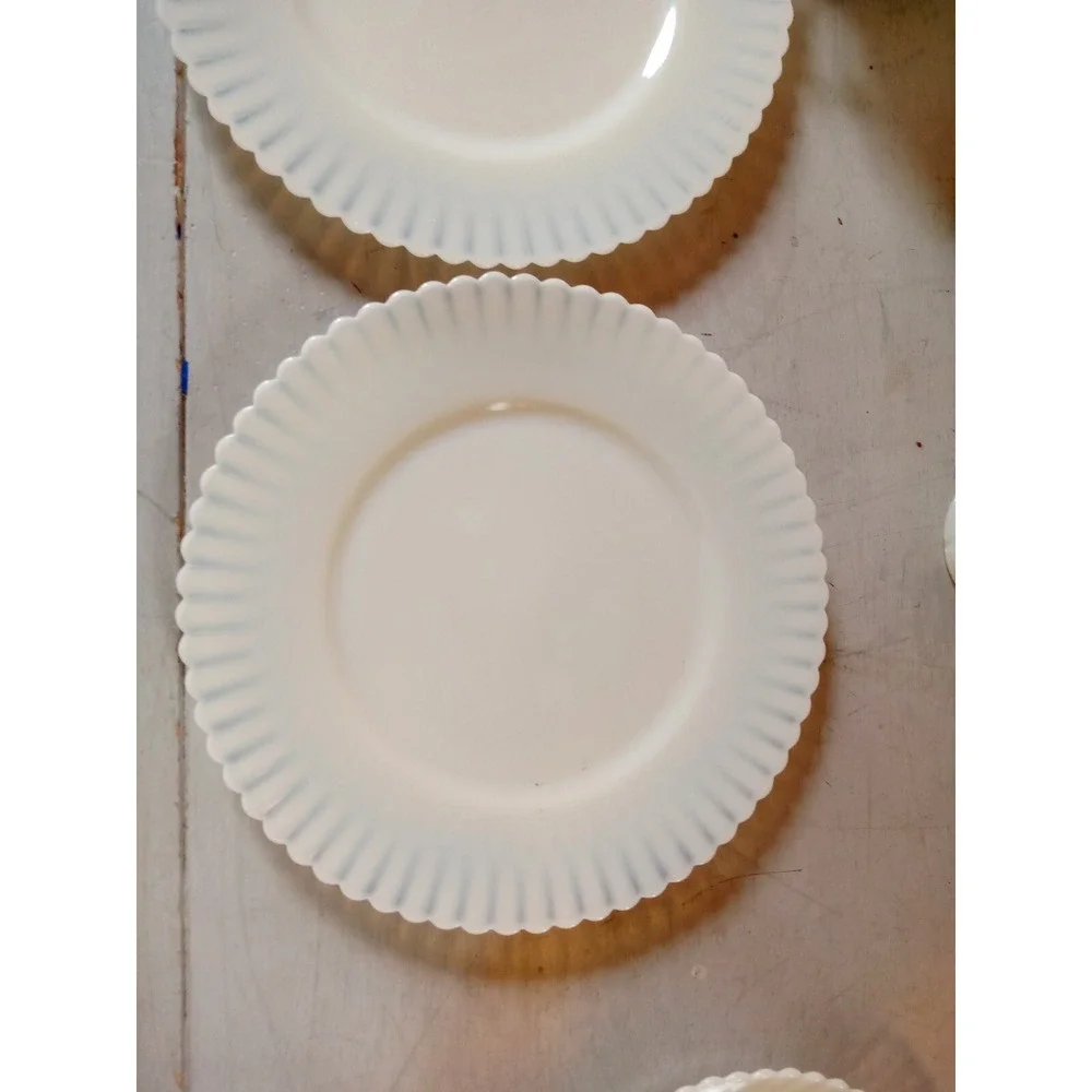 1930s McBeth-Evans‎ Monax Depression Glass salad plate Lot of 2